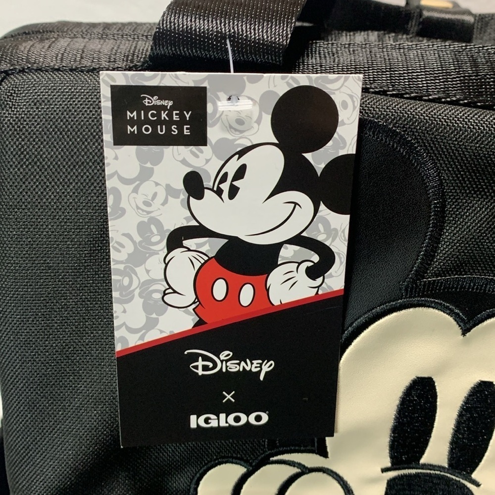 Disney Mickey Mouse 24 Can Backpack Igloo Cooler Black NWT - Picture 7 of 14